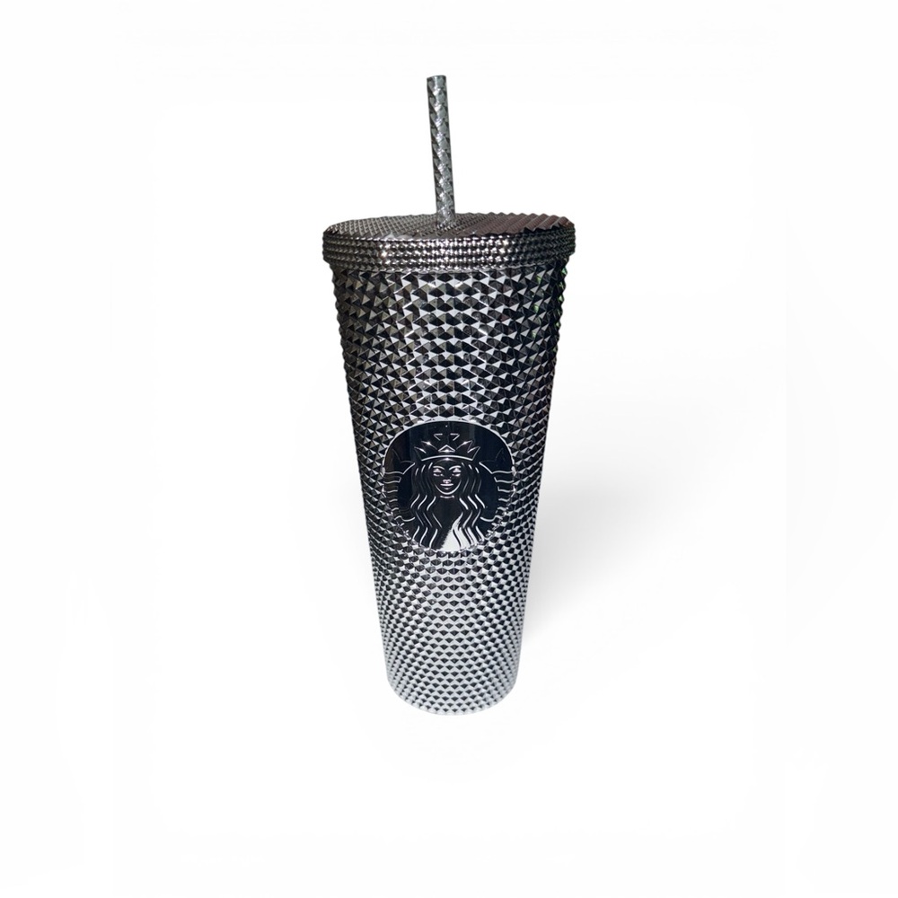 Disney Parks 100 Year Anniversary Platinum Starbucks Studded Tumbler Venti Cup - Picture 2 of 4